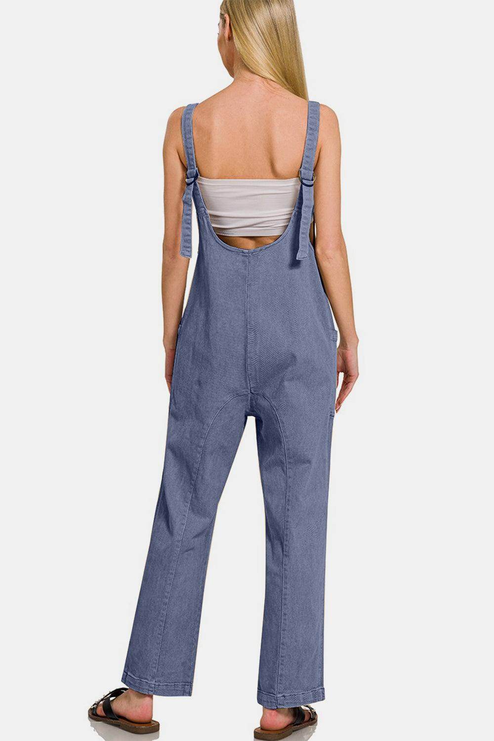 Zenana Pocketed Wide Strap Jumpsuit for Effortless Style