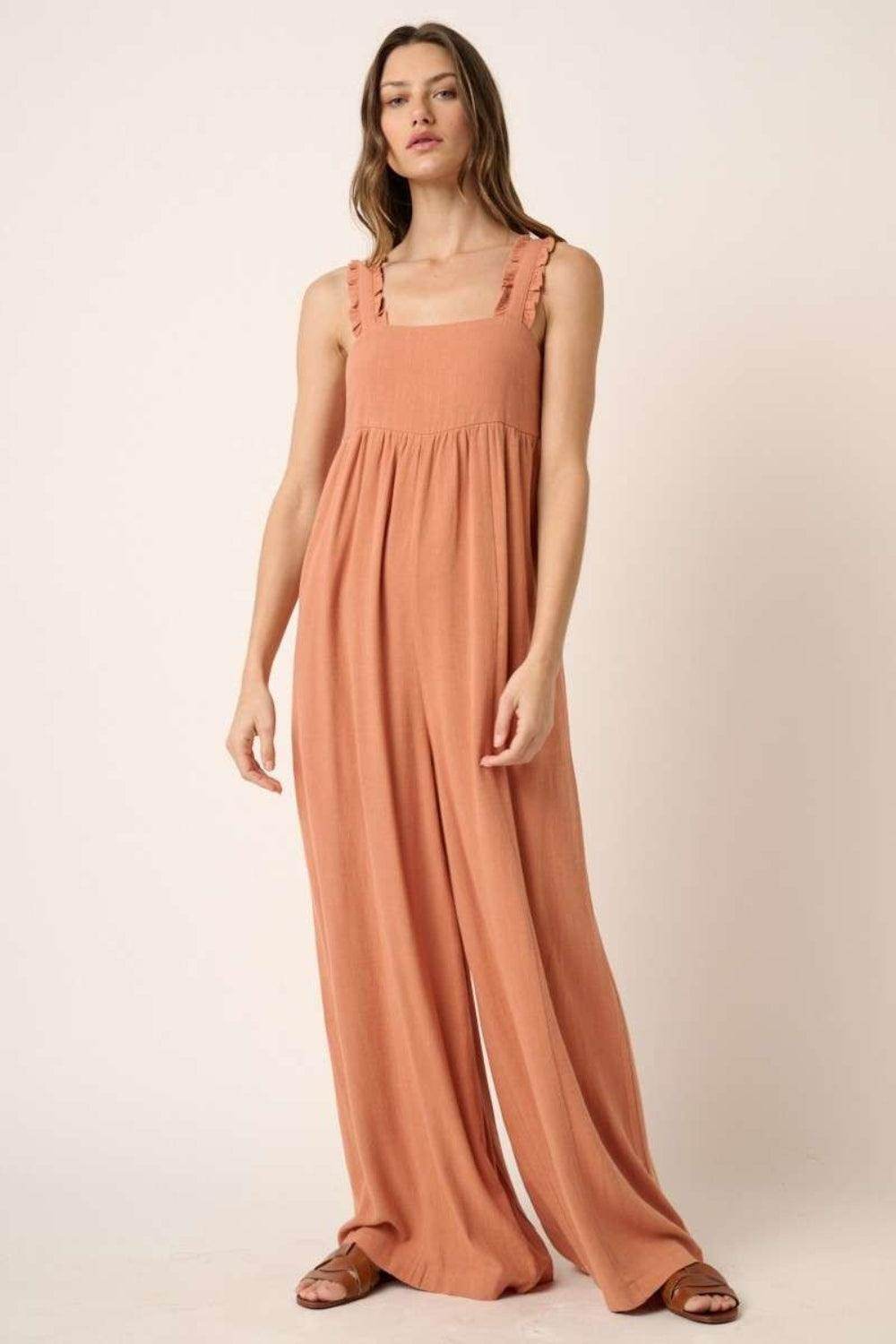Mittoshop Sleeveless Wide Leg Jumpsuit for Effortless Style