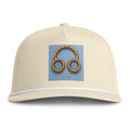 Baby Blue Headphone Sunwashed Rope Cap - Nautical Rope Anchor Dad Hat