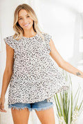 Heimish Full Size Tiered Ruffled Animal Print Blouse Plus Size