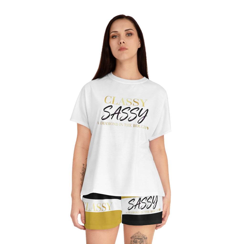 Women's Short Pajama Classy & Sassy Set (AOP)