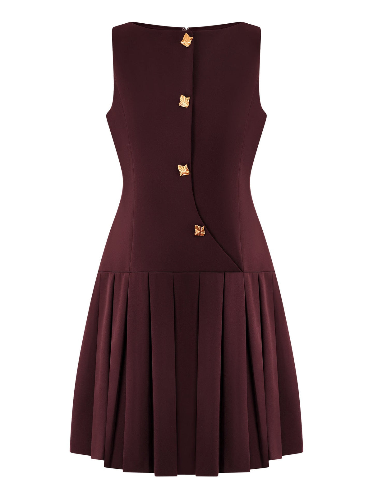 Women's V-Neck Sleeveless High Waist Ruched Mini Dress – Black, Wine Red, Royal Blue