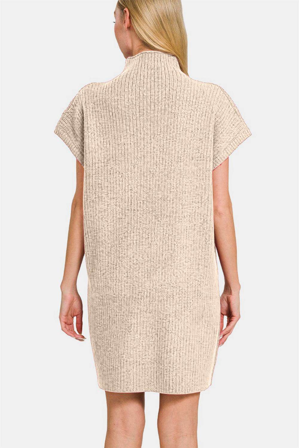 Zenana Short Sleeve Sweater Mini Dress for Stylish Comfort