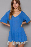 POL V-Neck Short Sleeve T-Shirt with Chest Pocket