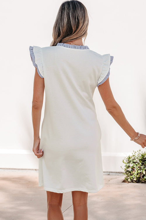 Aleena Ruffle Trim Sleeveless Dress