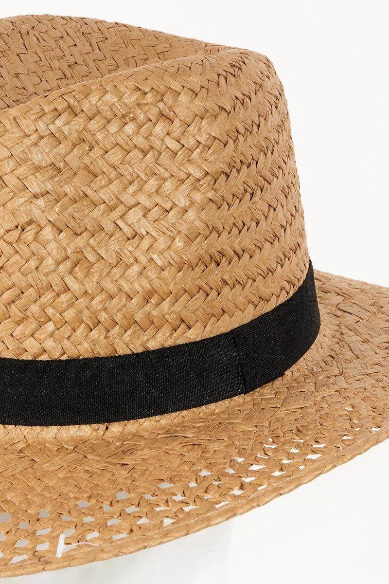 Fame Basket Weave Straw Sun Hat for Stylish Sun Protection