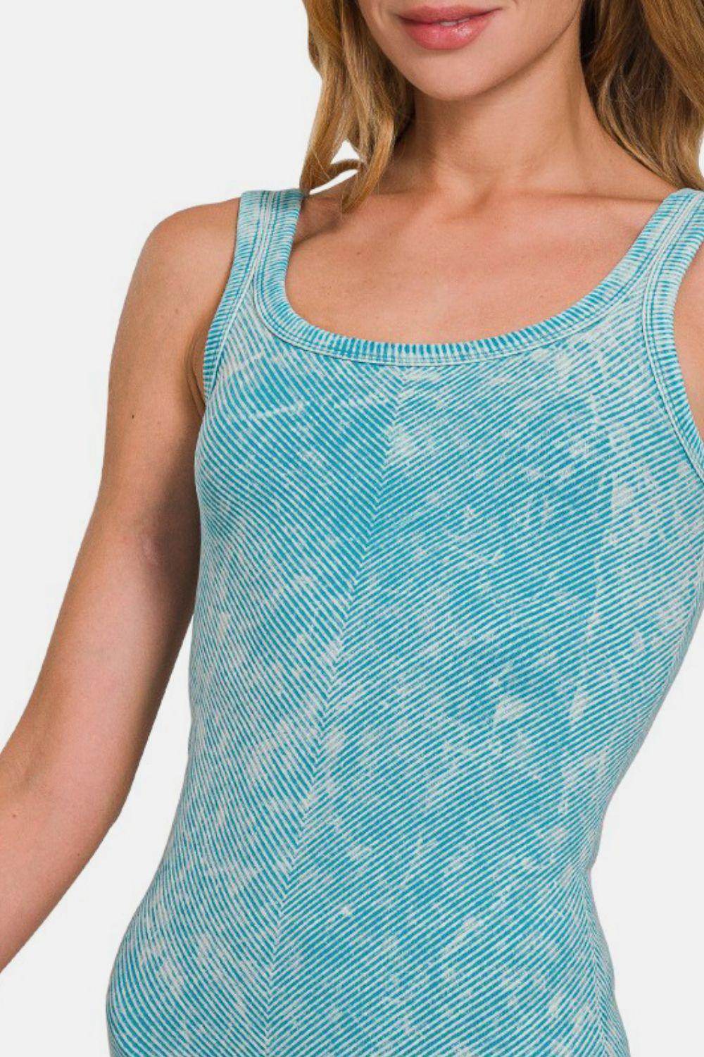 Zenana Ribbed Scoop Neck Tank for Versatile Style
