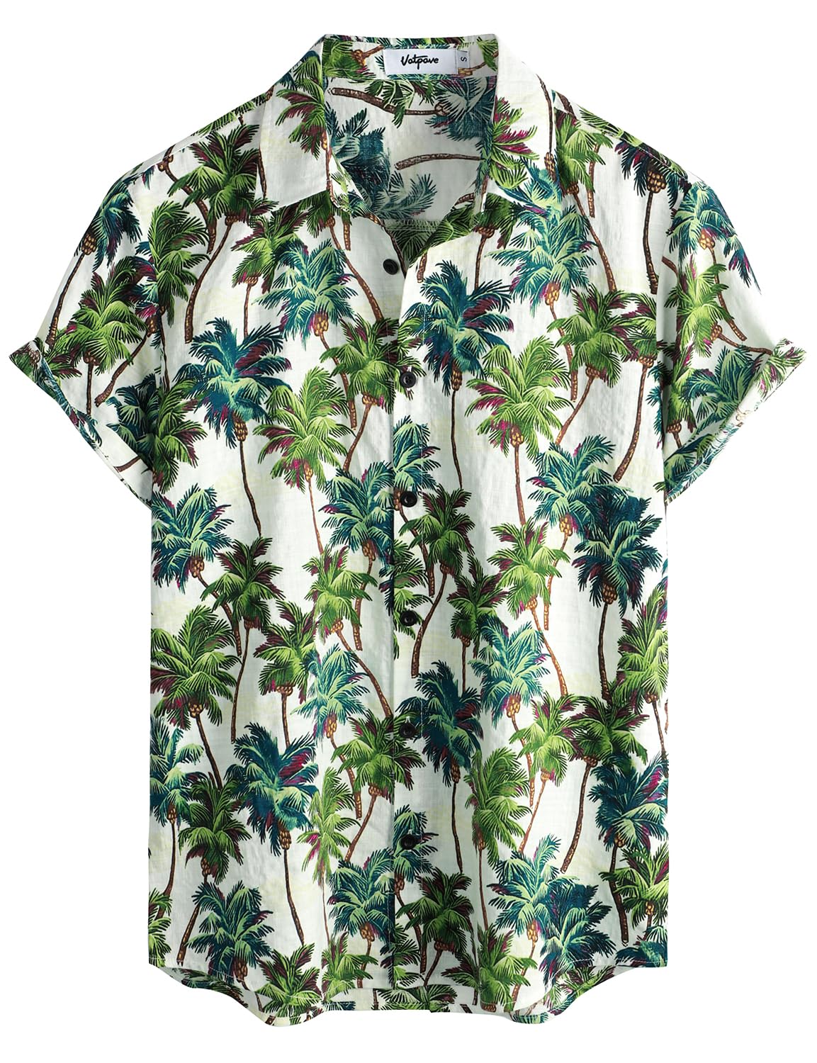 VATPAVE Mens Short Sleeve Button Down Shirts Summer Hawaiian Shirt | Casual Beach Resort Wear, Vintage, Floral Flower Tropical Print, Regular Fit, Holiday, Vacation, Country Concert
