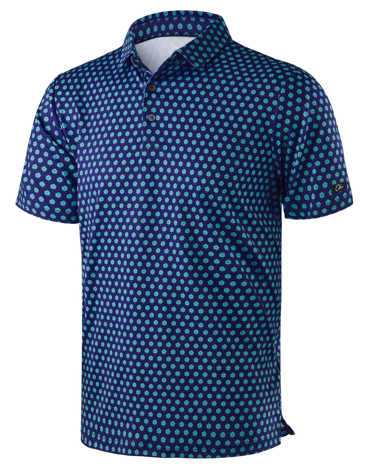 Obla Men's Golf Polo Shirts Print Short Sleeve Dry Fit Collared Shirt | Moisture Wicking, Performance, Lightweight, Casual, Polo Shirts for Men