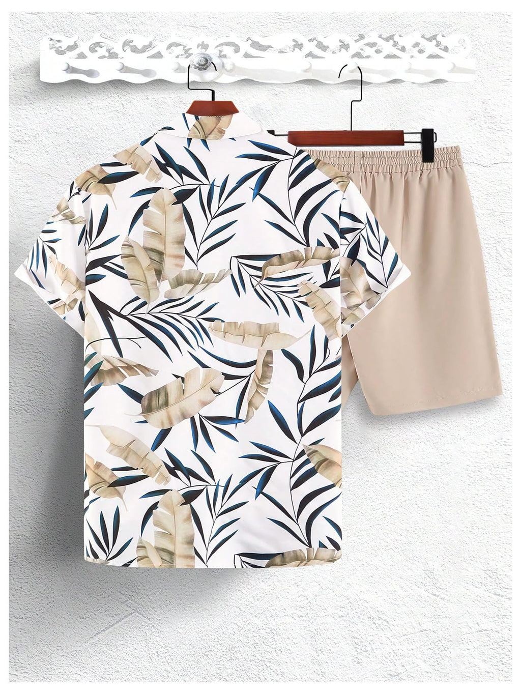 GORGLITTER Men's Beach Cruise Vacation Outfits Floral Shirt and Shorts Sets | Short Sleeve Button Up, Matching Hawaiian Outfits for Couples, Resort Wear