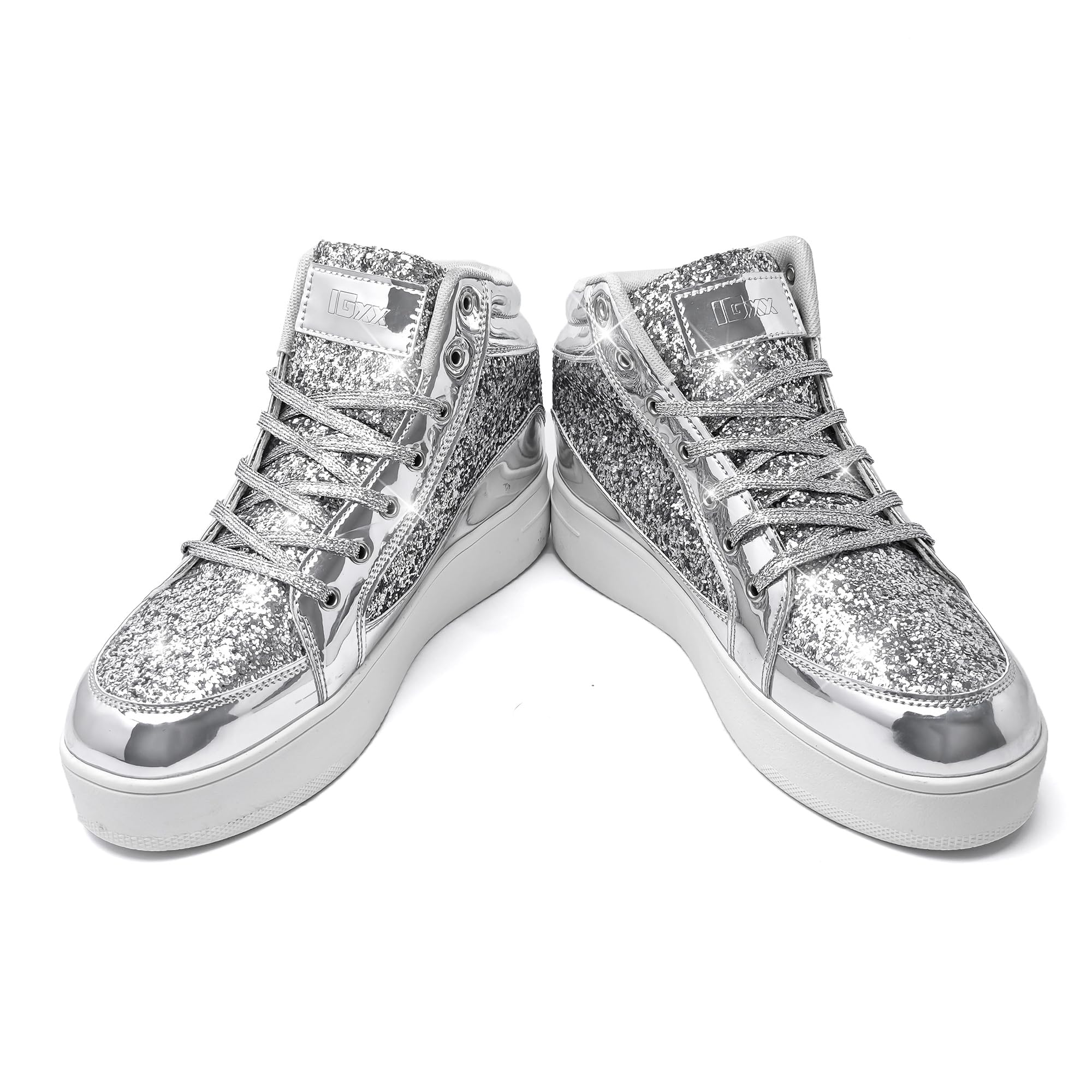 IGxx Women Platform Glitter Sparkly Dressy Sequin Disco Sneakers
