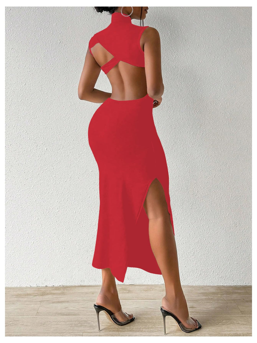 GORGLITTER Women's Sexy Backless Cocktail Club Night Going Out Maxi Dresses | Birthday Tea Party Outfits, Bodycon Dress for Women, Date Night, Dinner Clubbing Dresses
