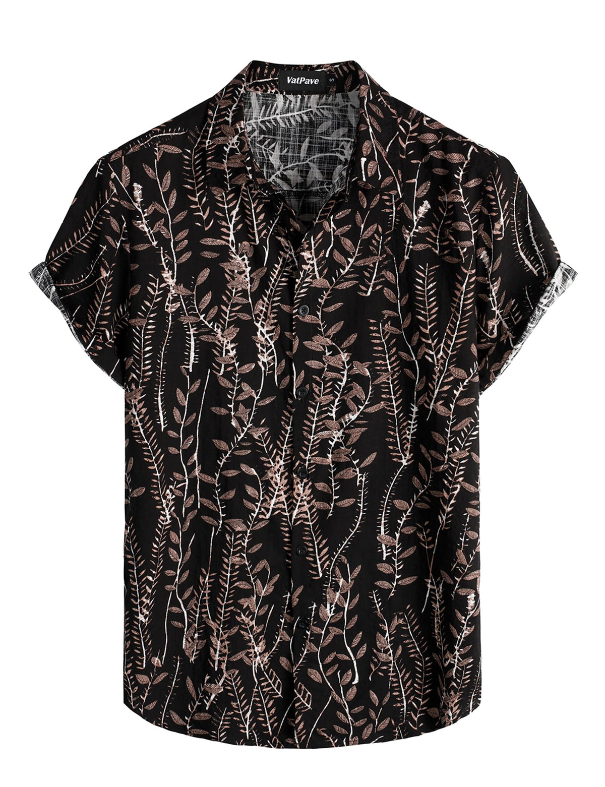 VATPAVE Mens Casual Hawaiian Shirt Short Sleeve Button Down Beach Shirts | Travel, Floral, Print, Vintage, Boho, Hippie, Lightweight, Breathable, Summer, Tropical, Vacation, Festival, Rave, Resort