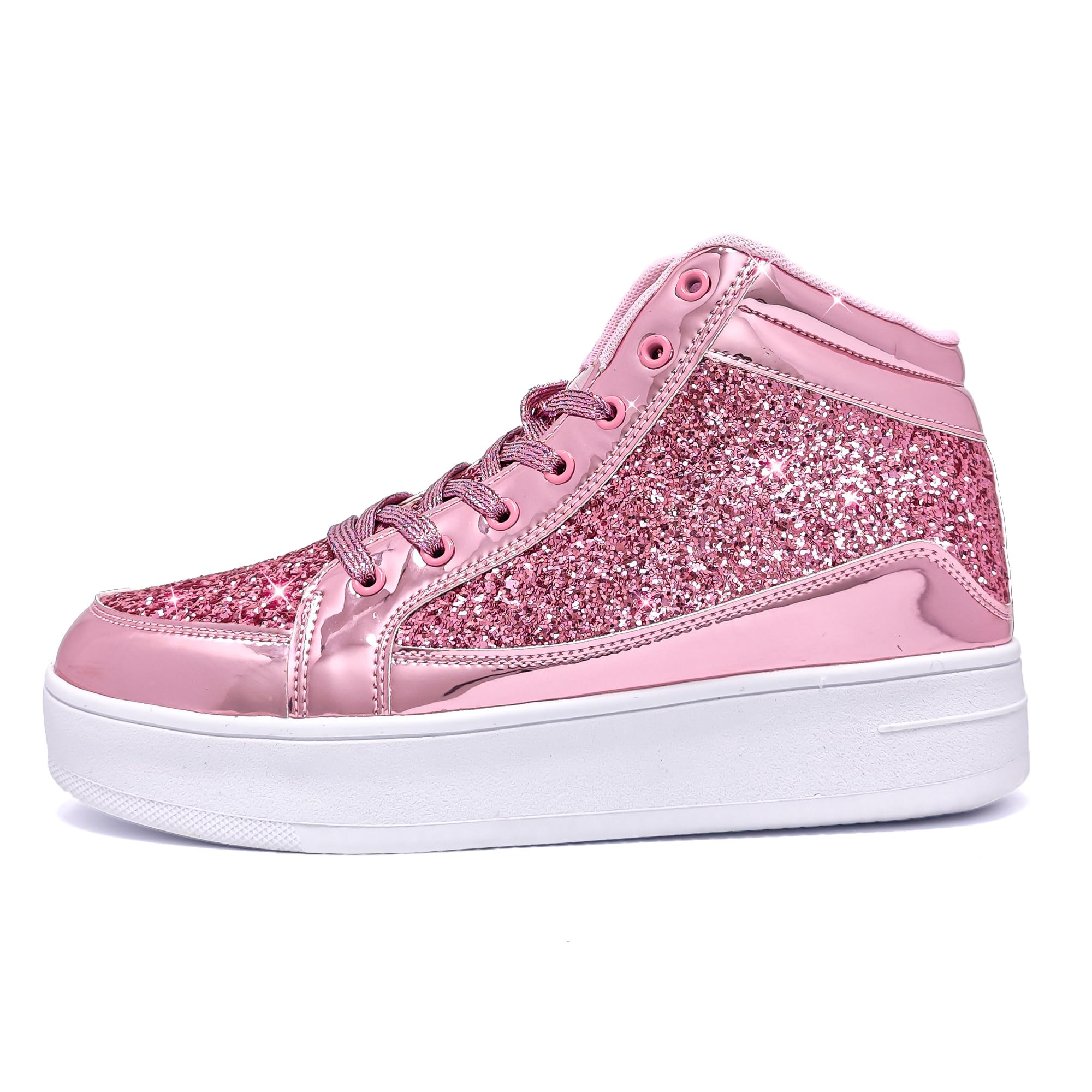 IGxx Women Platform Glitter Sparkly Dressy Sequin Disco Sneakers