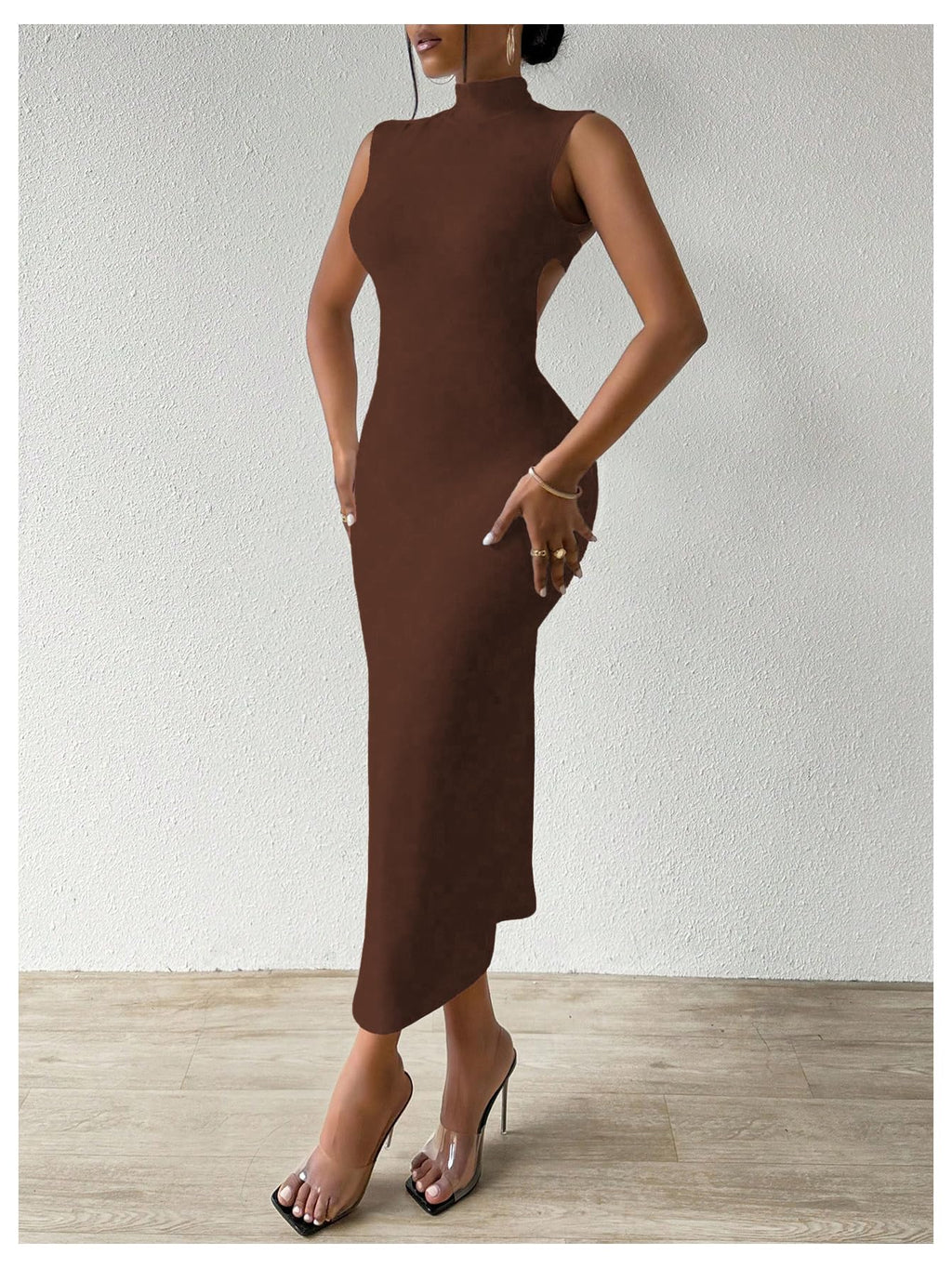 GORGLITTER Women's Sexy Backless Cocktail Club Night Going Out Maxi Dresses | Birthday Tea Party Outfits, Bodycon Dress for Women, Date Night, Dinner Clubbing Dresses