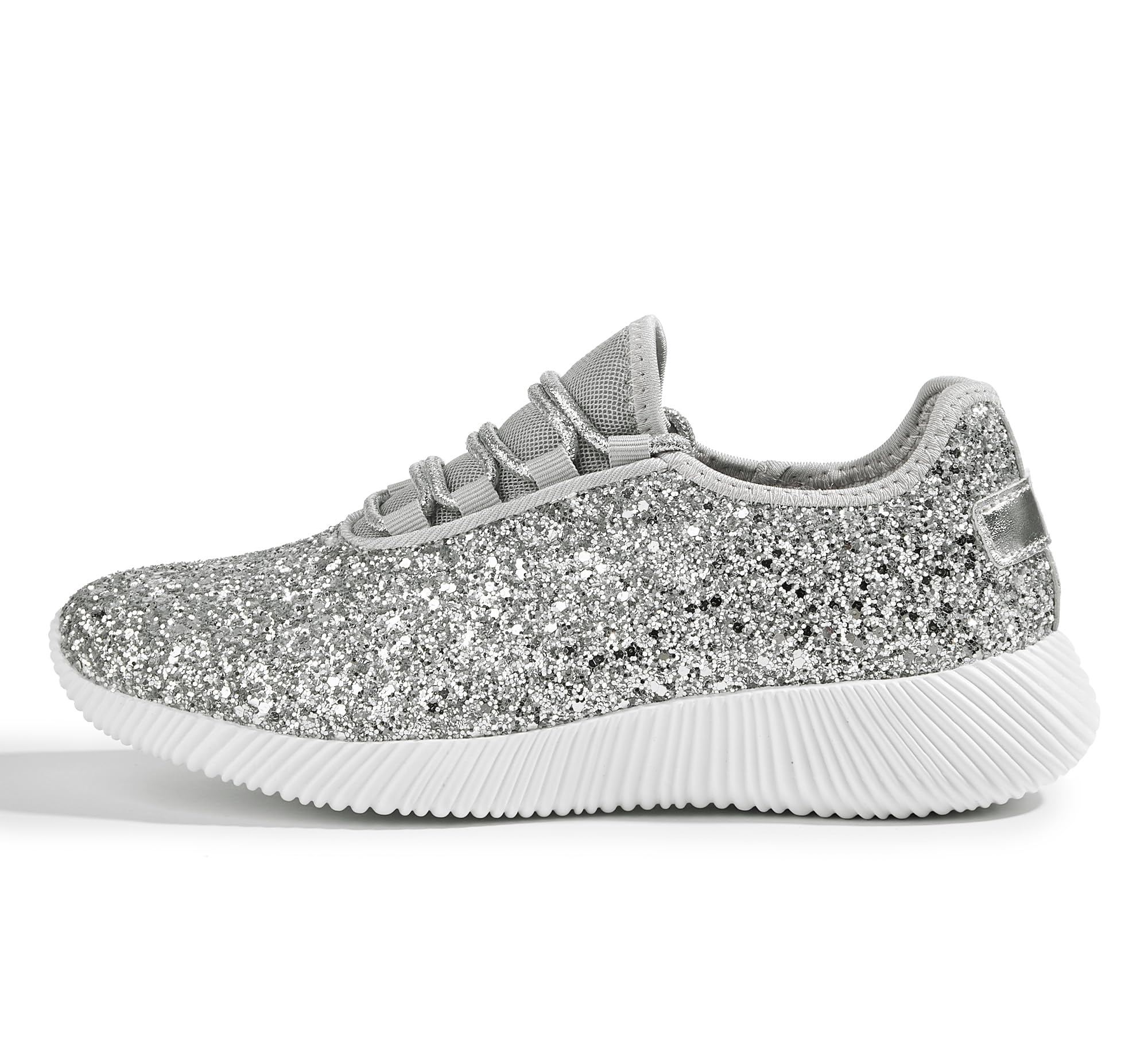 K KIP WOK Fashion Glitter Sneakers for Womens Silp On Running Shoes Lightweigt Tennis Walking Sneakers
