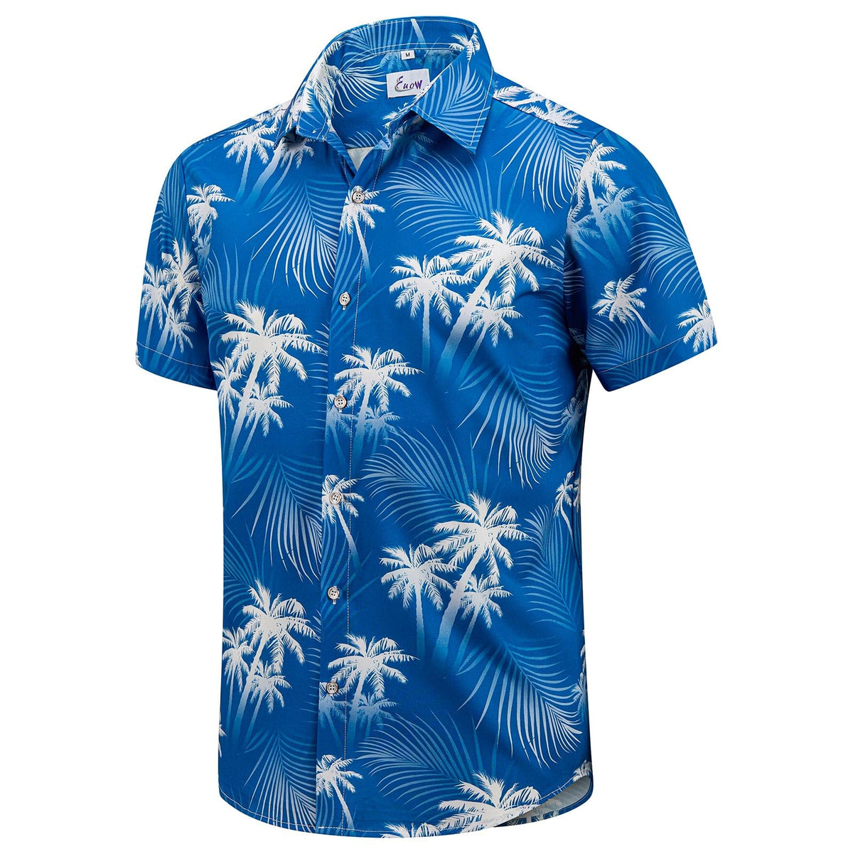EUOW Men's Hawaiian Shirt Short Sleeve Printed Button Down Beach Shirts