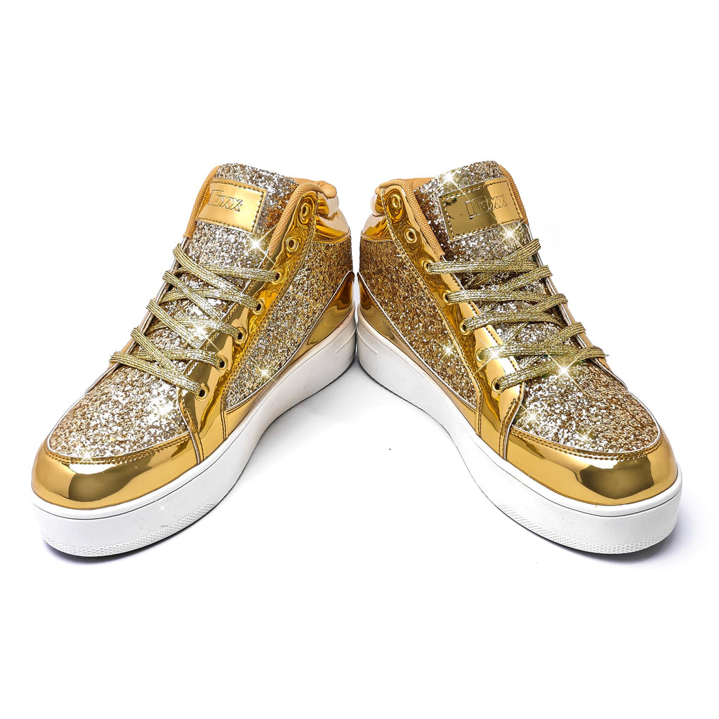 IGxx Women Platform Glitter Sparkly Dressy Sequin Disco Sneakers
