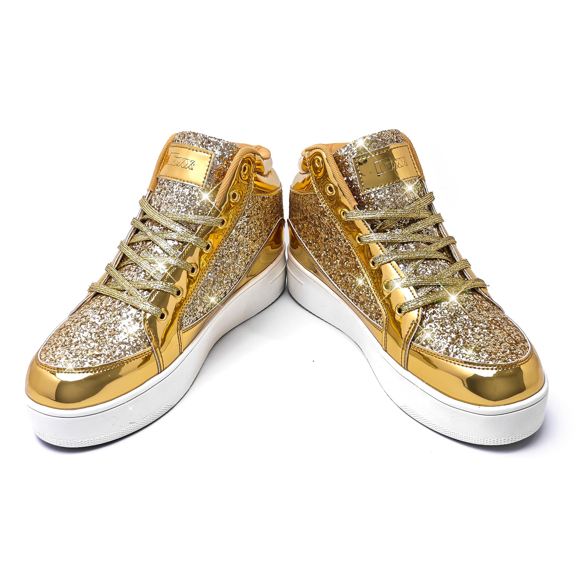 IGxx Women Platform Glitter Sparkly Dressy Sequin Disco Sneakers