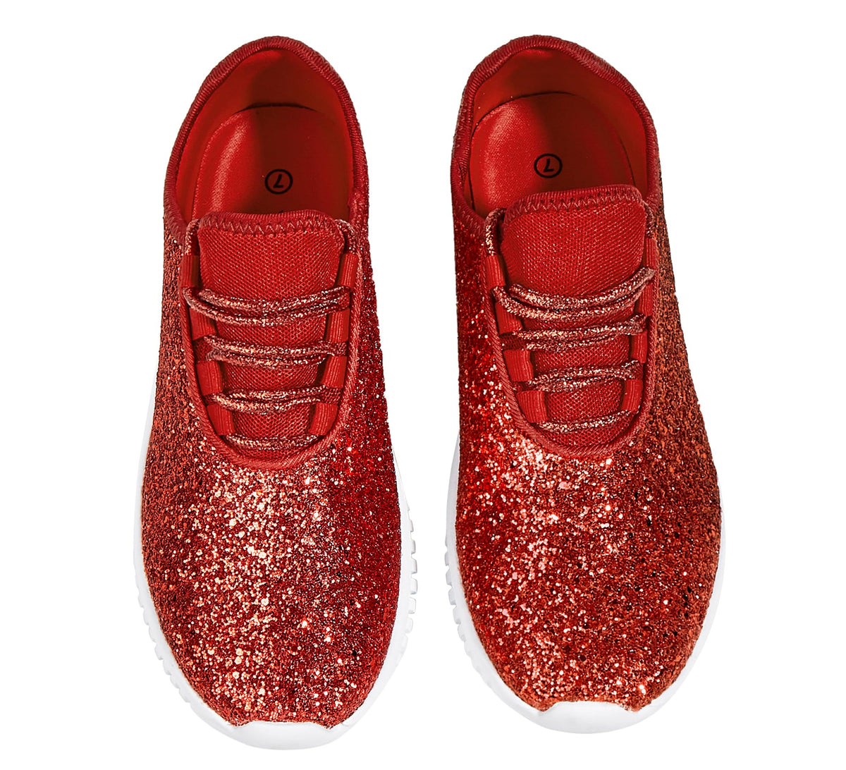 K KIP WOK Fashion Glitter Sneakers for Womens Silp On Running Shoes Lightweigt Tennis Walking Sneakers