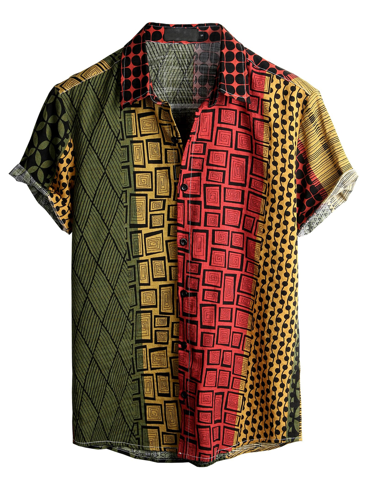 VATPAVE Mens Casual Hawaiian Shirt Short Sleeve Button Down Beach Shirts | Travel, Floral, Print, Vintage, Boho, Hippie, Lightweight, Breathable, Summer, Tropical, Vacation, Festival, Rave, Resort