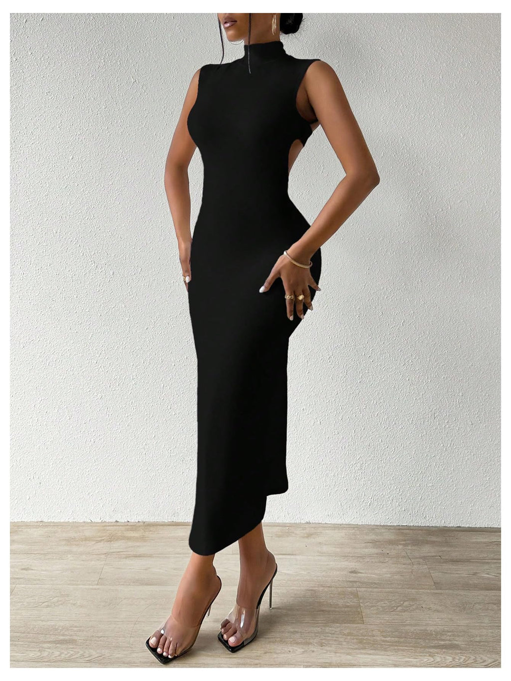 GORGLITTER Women's Sexy Backless Cocktail Club Night Going Out Maxi Dresses | Birthday Tea Party Outfits, Bodycon Dress for Women, Date Night, Dinner Clubbing Dresses