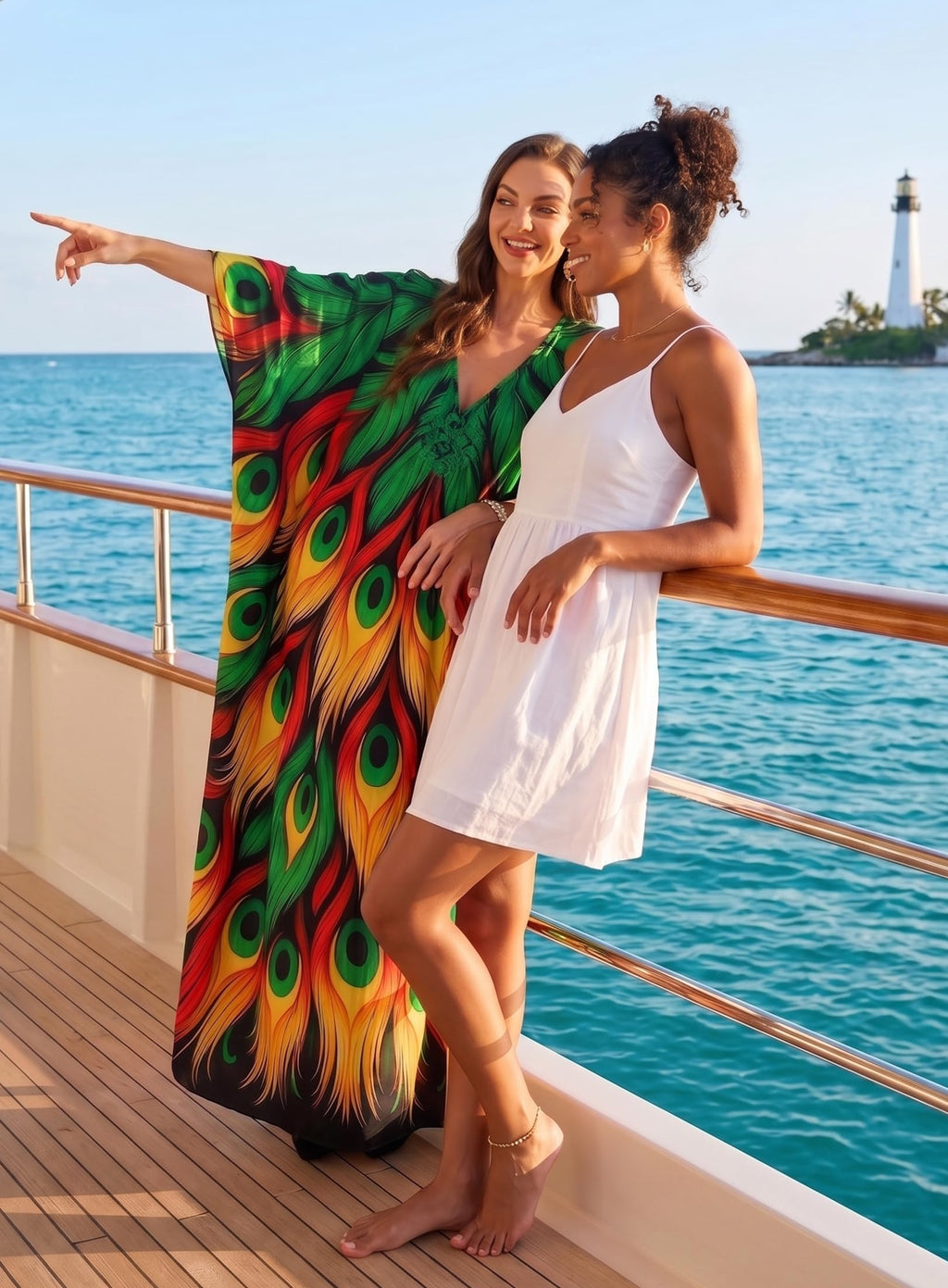 Yanziliu Kaftan Dress for Women,Plus Size Hawaiian Batwing Sleeve Beach Cover Up Summer Swimsuit Dresses