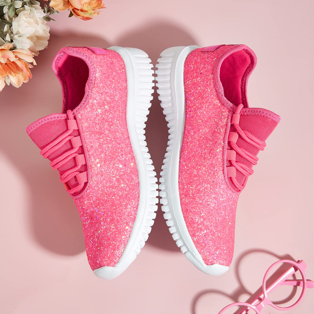 K KIP WOK Fashion Glitter Sneakers for Womens Silp On Running Shoes Lightweigt Tennis Walking Sneakers