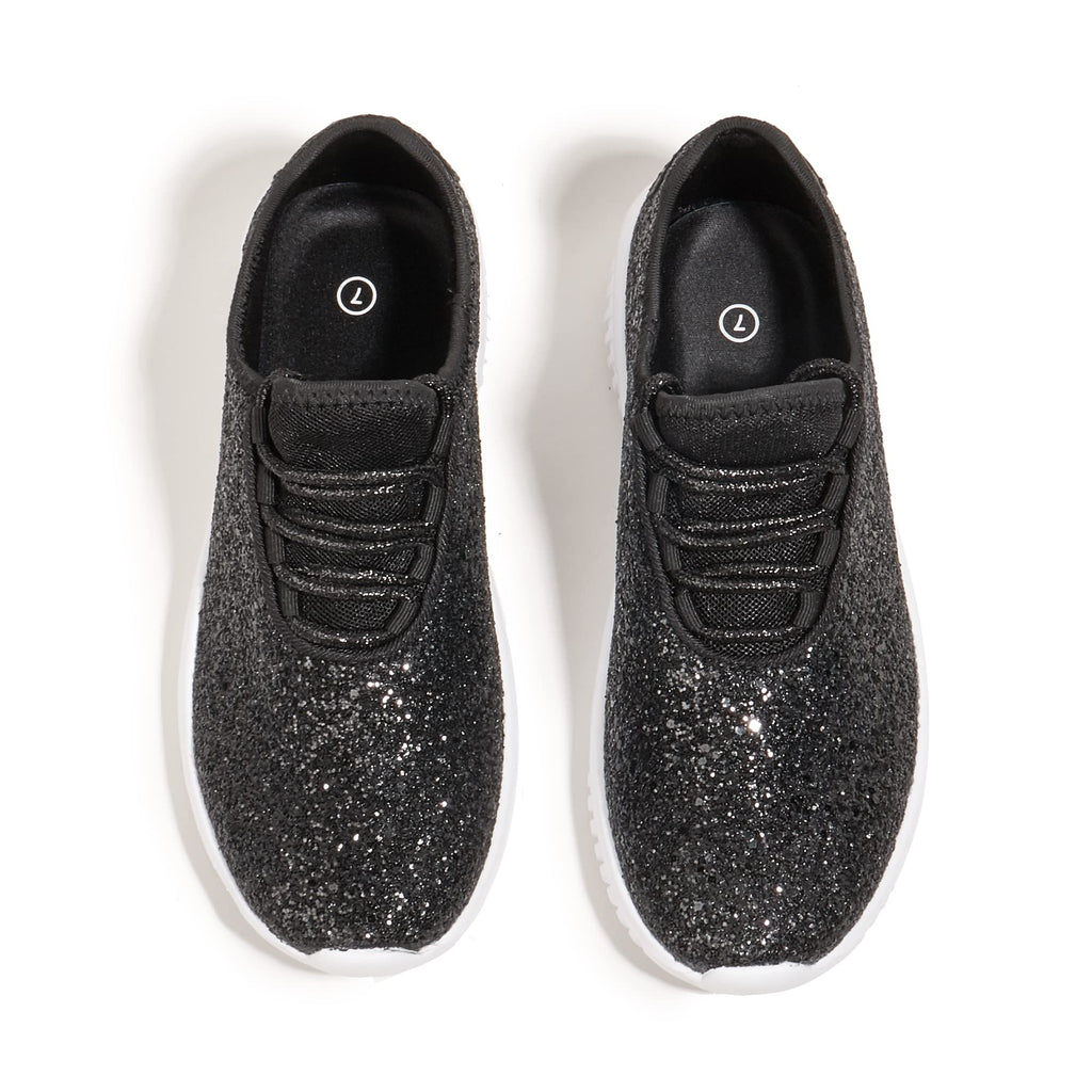 K KIP WOK Fashion Glitter Sneakers for Womens Silp On Running Shoes Lightweigt Tennis Walking Sneakers