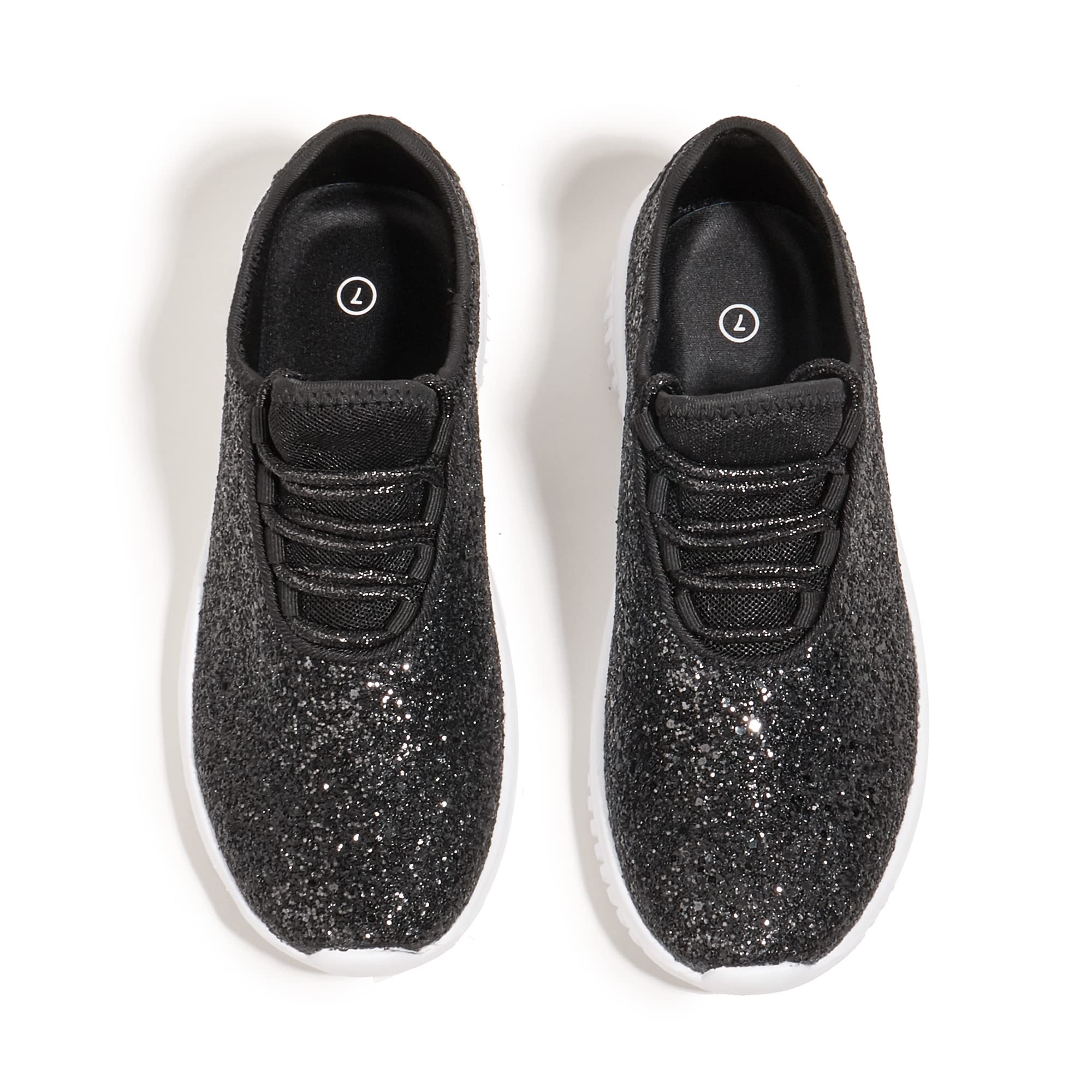 K KIP WOK Fashion Glitter Sneakers for Womens Silp On Running Shoes Lightweigt Tennis Walking Sneakers