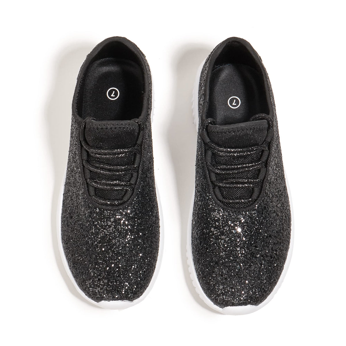 K KIP WOK Fashion Glitter Sneakers for Womens Silp On Running Shoes Lightweigt Tennis Walking Sneakers