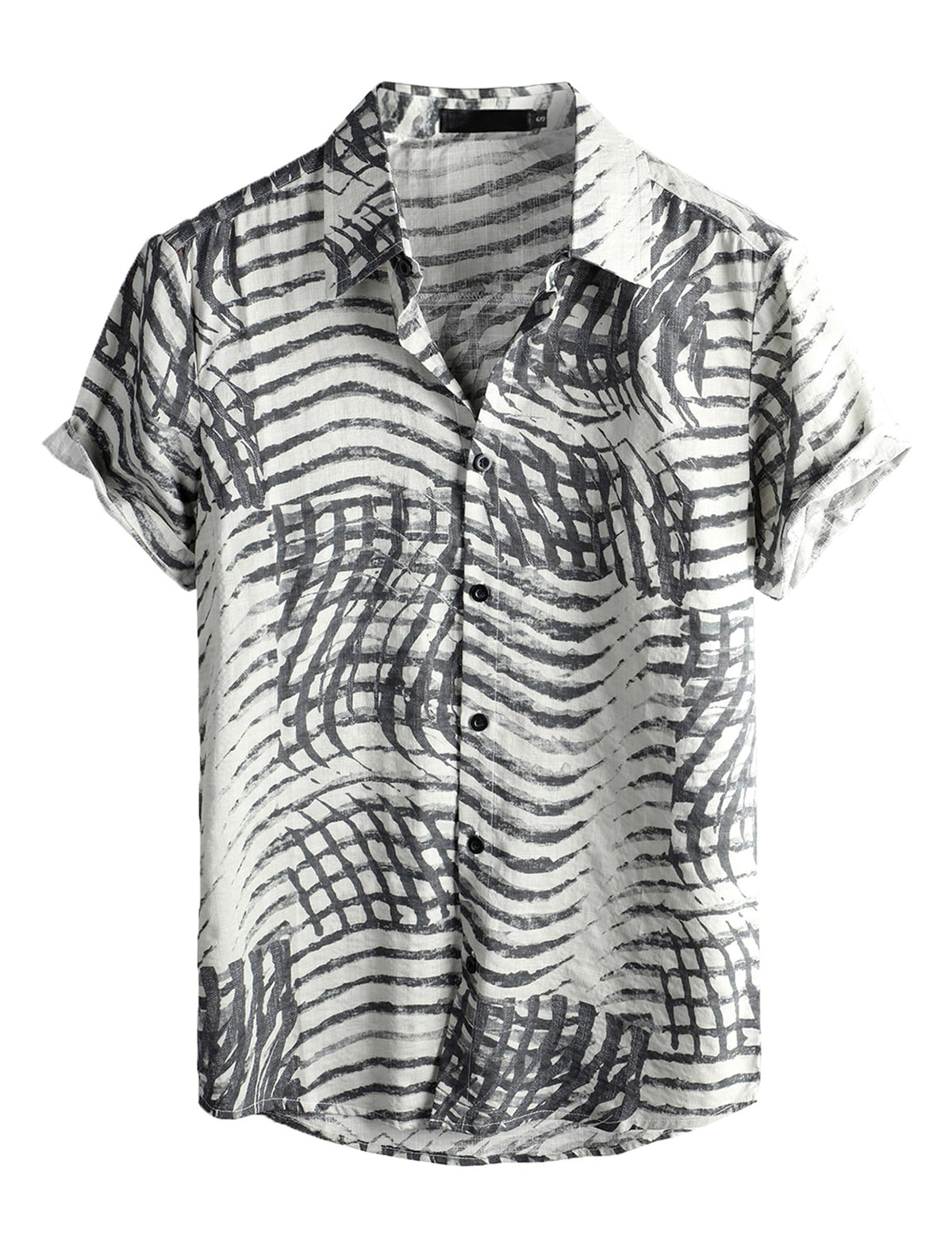 VATPAVE Mens Casual Hawaiian Shirt Short Sleeve Button Down Beach Shirts | Travel, Floral, Print, Vintage, Boho, Hippie, Lightweight, Breathable, Summer, Tropical, Vacation, Festival, Rave, Resort