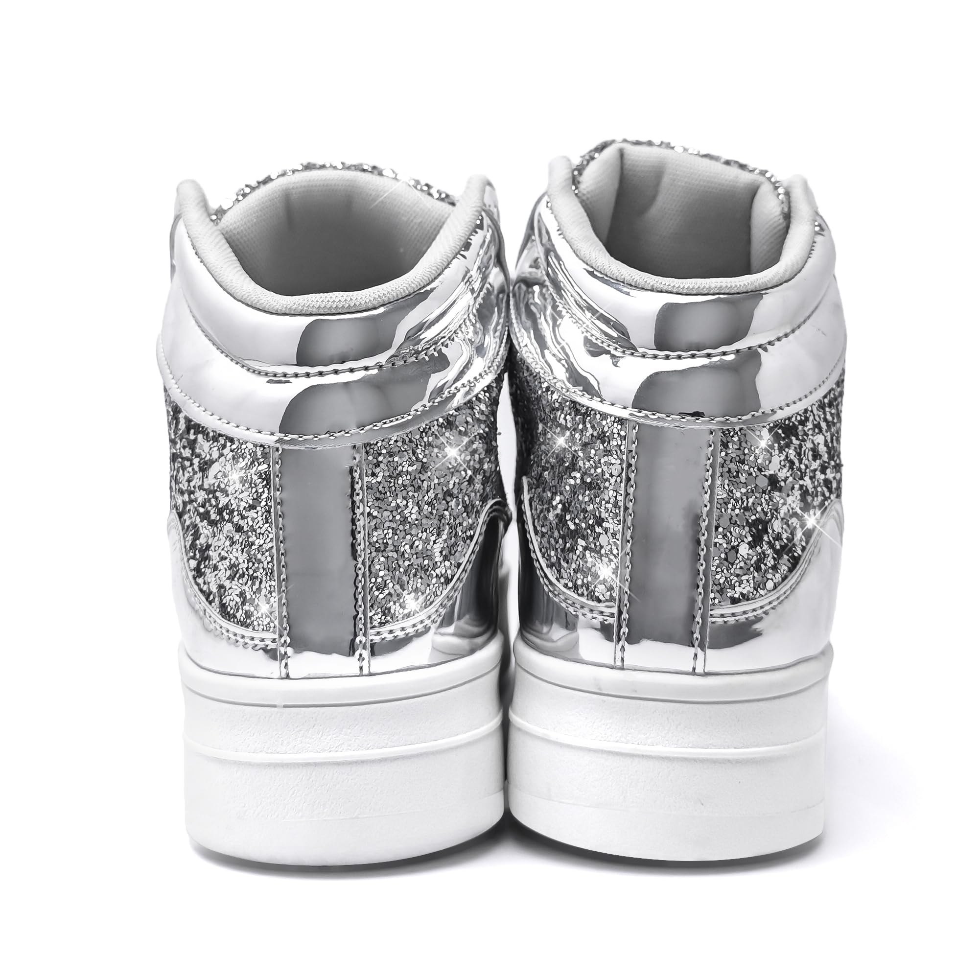 IGxx Women Platform Glitter Sparkly Dressy Sequin Disco Sneakers