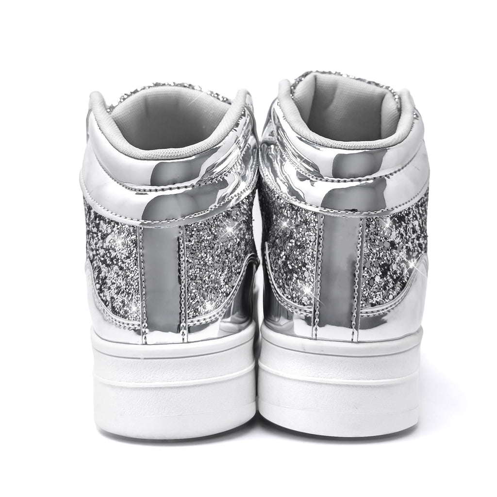 IGxx Women Platform Glitter Sparkly Dressy Sequin Disco Sneakers