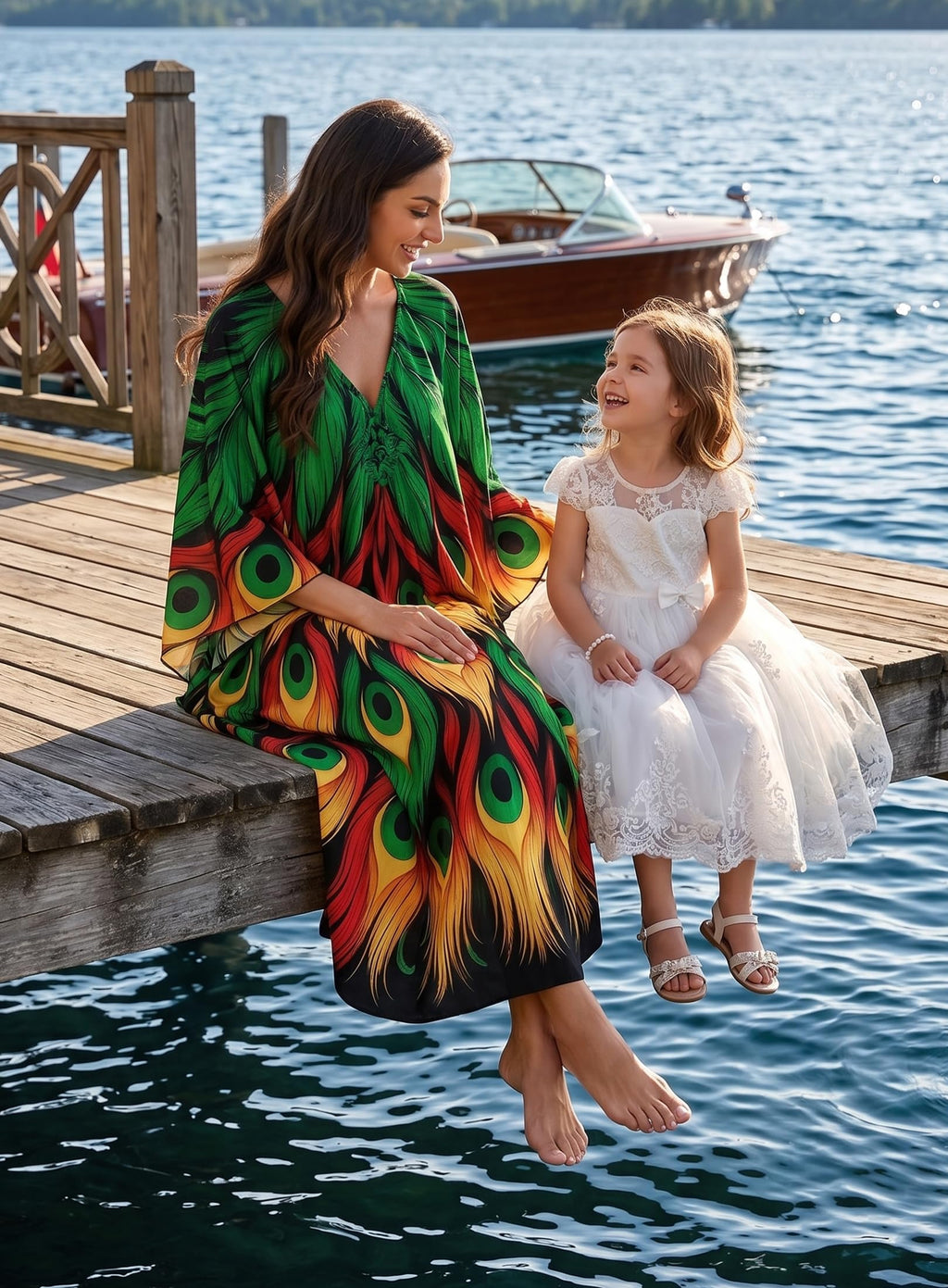 Yanziliu Kaftan Dress for Women,Plus Size Hawaiian Batwing Sleeve Beach Cover Up Summer Swimsuit Dresses