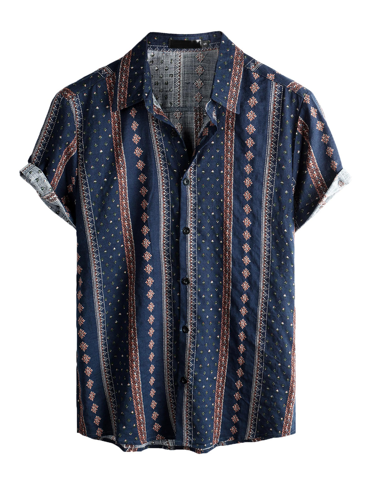 VATPAVE Mens Casual Hawaiian Shirt Short Sleeve Button Down Beach Shirts | Travel, Floral, Print, Vintage, Boho, Hippie, Lightweight, Breathable, Summer, Tropical, Vacation, Festival, Rave, Resort