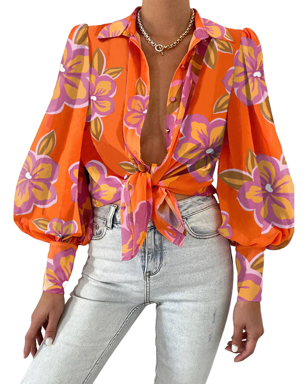 BTFBM Blouses for Women Dressy Casual Long Sleeve Shirts | Lapel V Neck Button Down Shirt, Boho Tops, Disco Outfits, Business Casual Blouse, Fashion Clothing, Summer Fall Clothes 2026