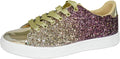 LUCKY STEP Women's Sparkly Glitter Shoes Bling Shiny | Sparkle Bedazzled Fashion Sneaker for Walking Wedding | Dressy Versatile Casual Style