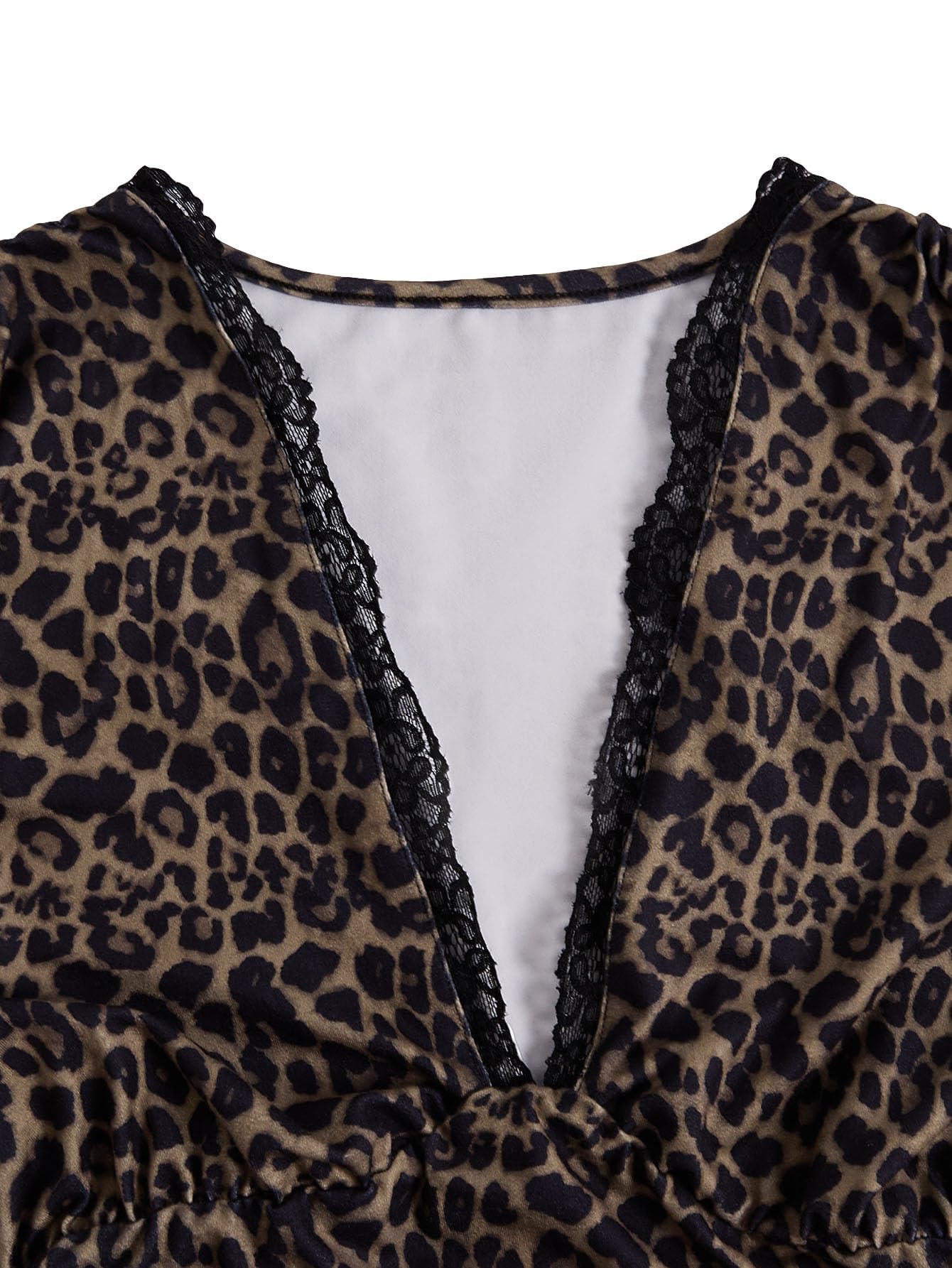 GORGLITTER Women's Leopard Cheetah Animal Print Lace Sexy Birthday Dresses | Bodycon Midi Dress, Y2K Rave Style, Date Night Going Out Dresses, Brunch Outfits, Club Dinner Outfit