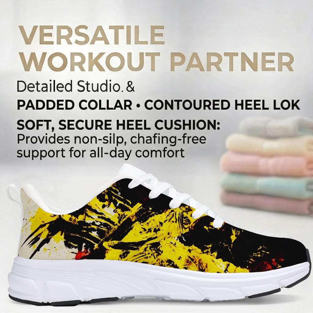 Women's Fashion Sneakers - Comfortable Breathable Mesh Platform Casual Walking Shoes for Everyday Wear, White Sole, All-Day Support