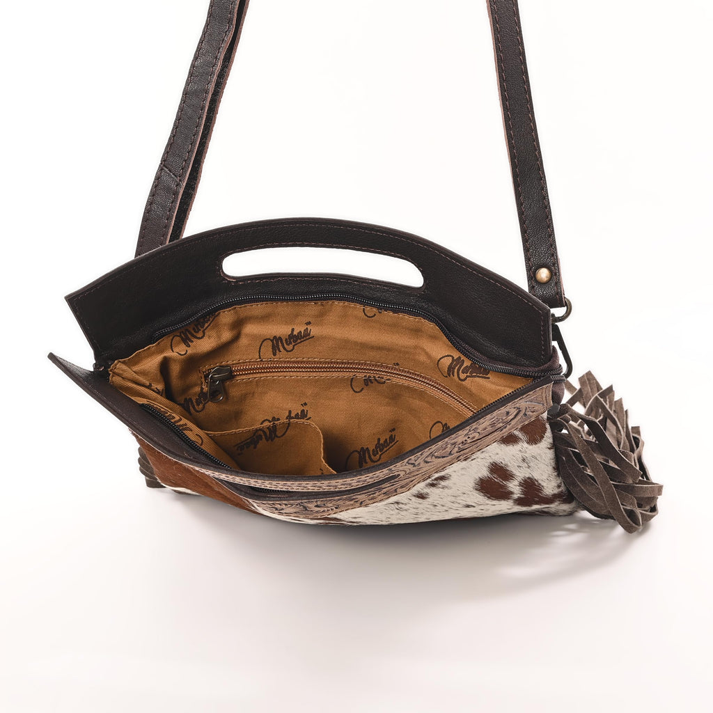 Women Natural Cowhide Leather Crossbody Sling Bag With Adjustable Detachable Strap | Shoulder Bag | Handbag