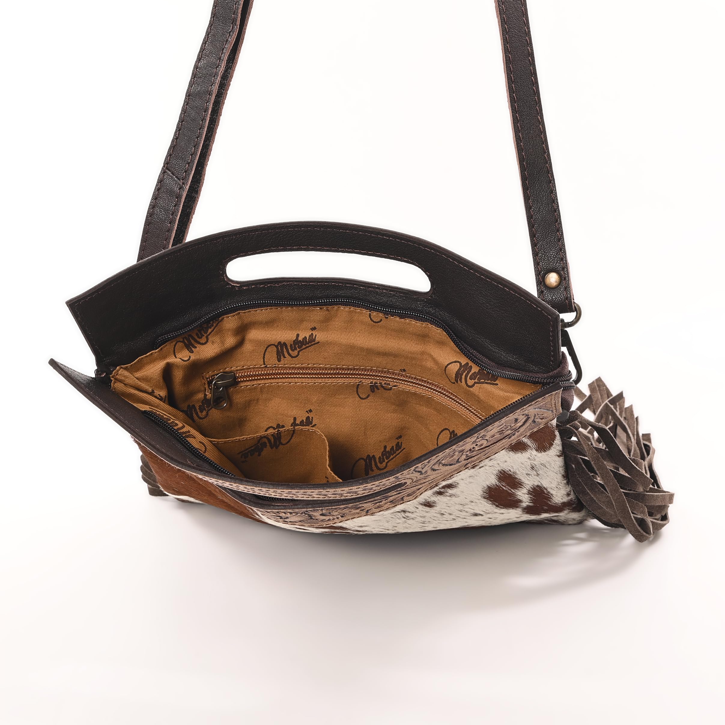 Women Natural Cowhide Leather Crossbody Sling Bag With Adjustable Detachable Strap | Shoulder Bag | Handbag