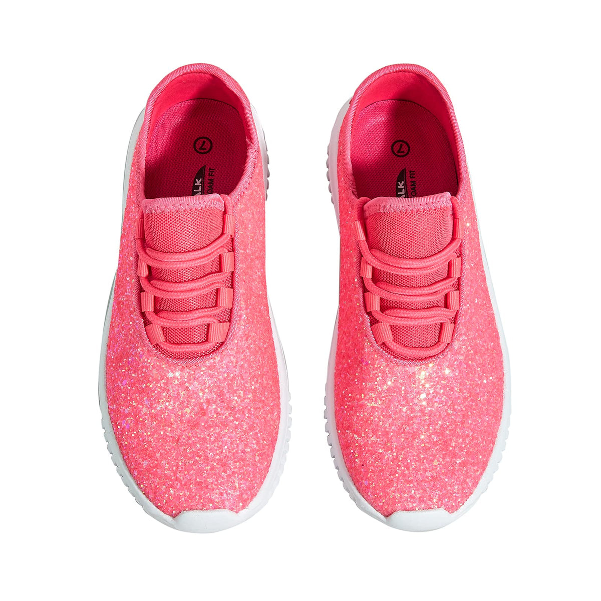 K KIP WOK Fashion Glitter Sneakers for Womens Silp On Running Shoes Lightweigt Tennis Walking Sneakers