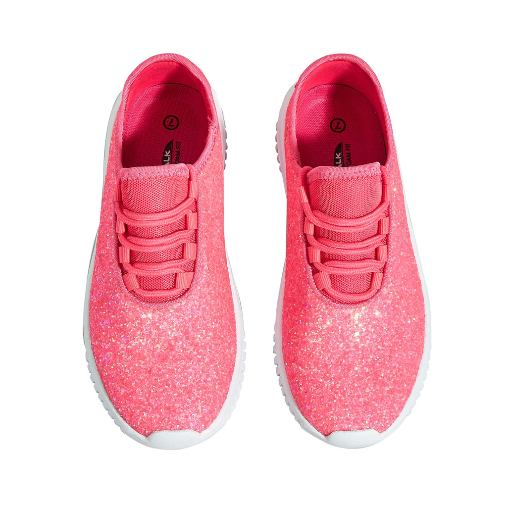 K KIP WOK Fashion Glitter Sneakers for Womens Silp On Running Shoes Lightweigt Tennis Walking Sneakers