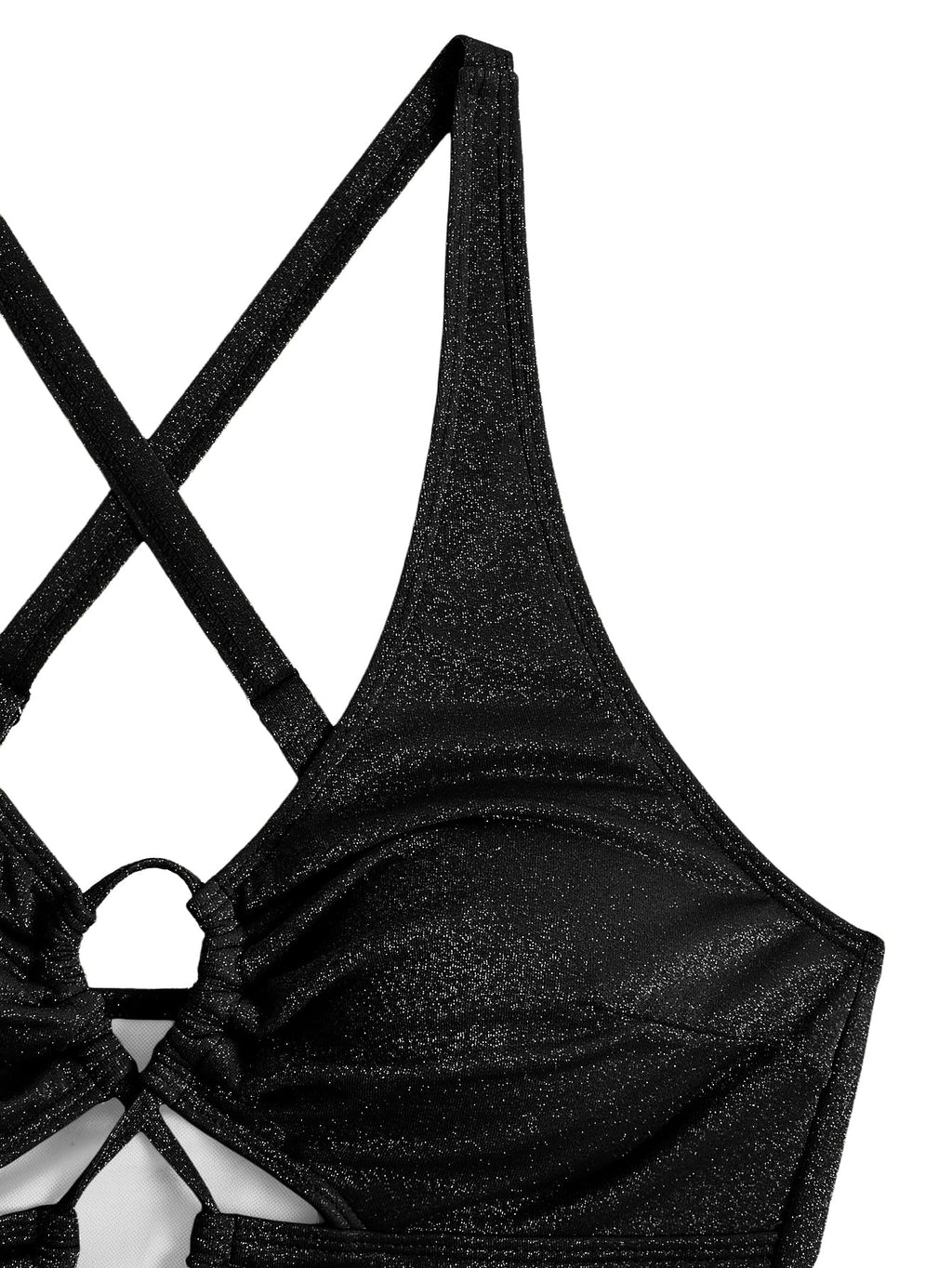 SOLY HUX Womens Plus Size Two Piece Bathing Suit Bikini Swimsuit | Tummy Control, High Waisted Bikini Sets, Adjustable Tie String, Sexy