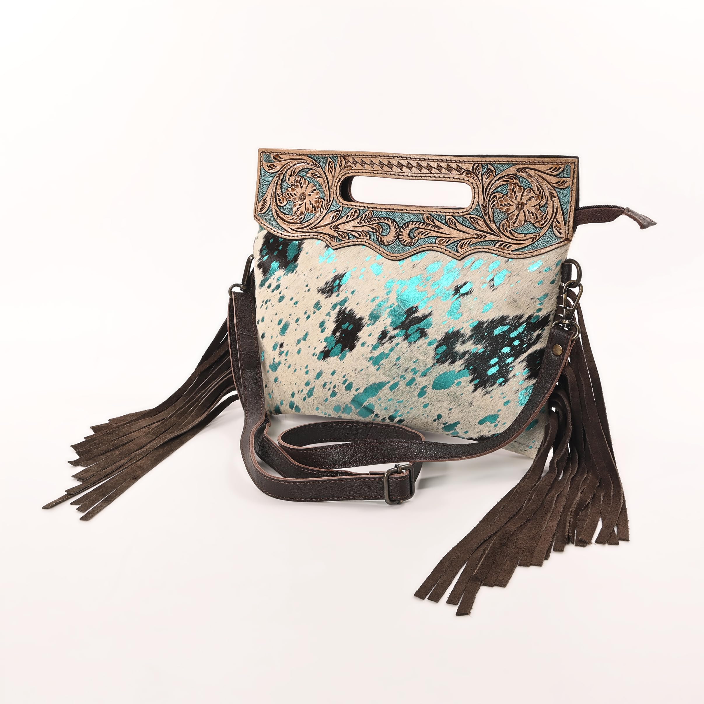 Women Natural Cowhide Leather Crossbody Sling Bag With Adjustable Detachable Strap | Shoulder Bag | Handbag