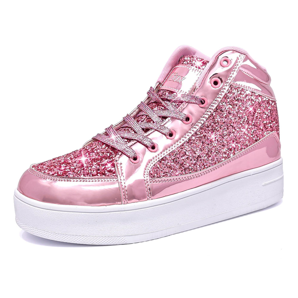 IGxx Women Platform Glitter Sparkly Dressy Sequin Disco Sneakers