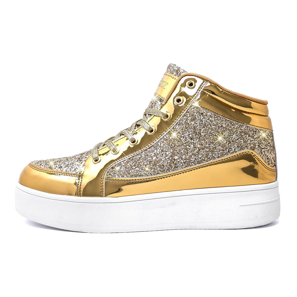 IGxx Women Platform Glitter Sparkly Dressy Sequin Disco Sneakers