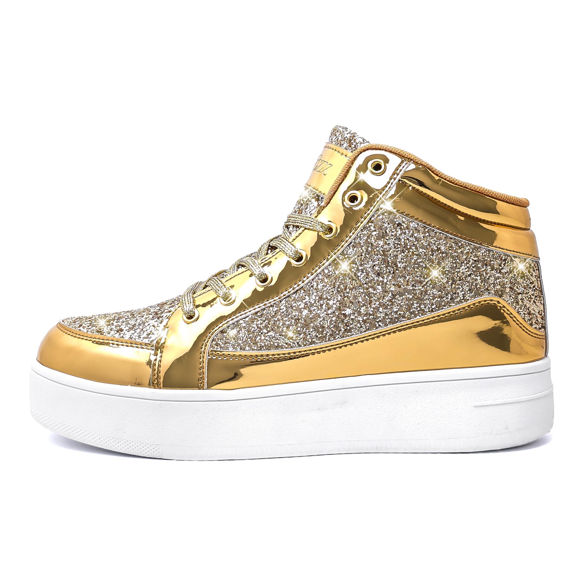 IGxx Women Platform Glitter Sparkly Dressy Sequin Disco Sneakers
