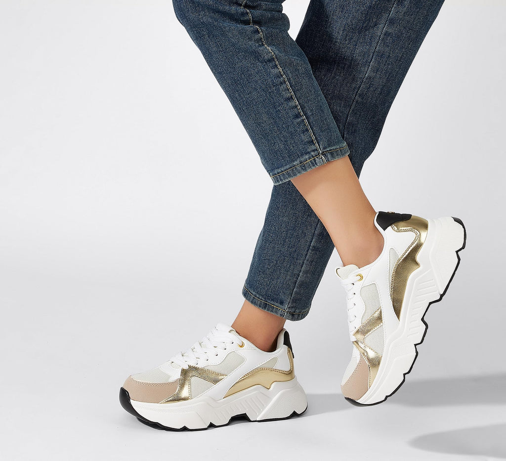 BELOS Women Platform Chunky Sneakers Fashion Dad Sneakers | Casual Lace Up Comfortable Lightweigt Walking Shoes